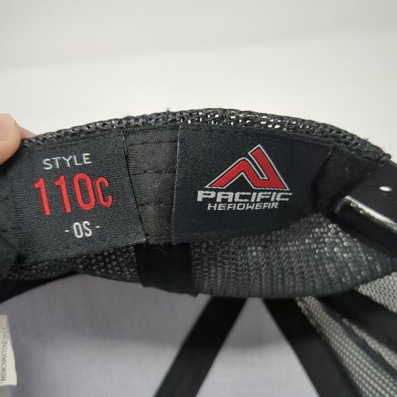 Tasker Electrical Construction MVE Trucker Hat Black One Size Pacific Headwear - Picture 9 of 10